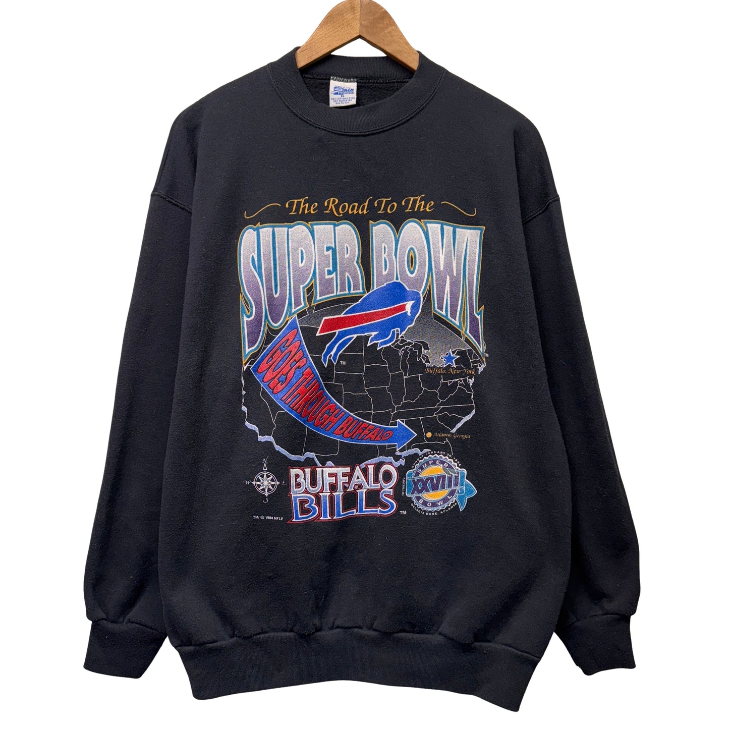 Vintage Buffalo Bills 1994 Super Bowl Crewneck Sweatshirt XL