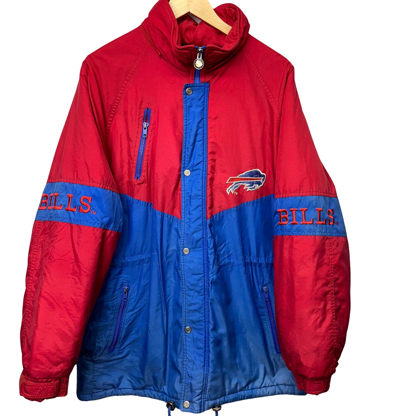 Vintage Buffalo Bills Puffer Parka Jacket Large