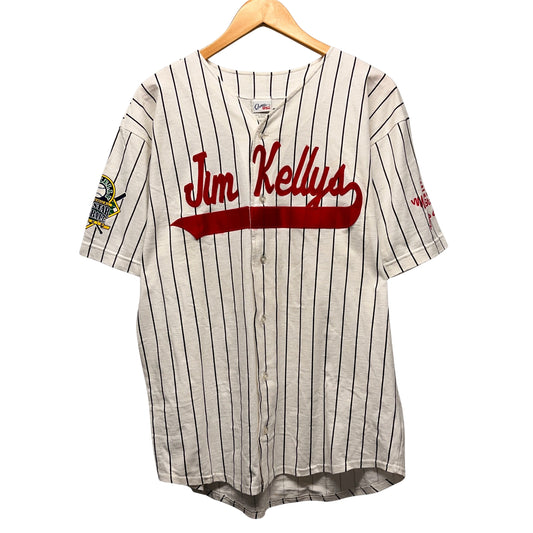 Vintage Buffalo Bills Jim Kelly All Star Softball Game 1995 "Pat Kane Sr." Jersey Shirt Large