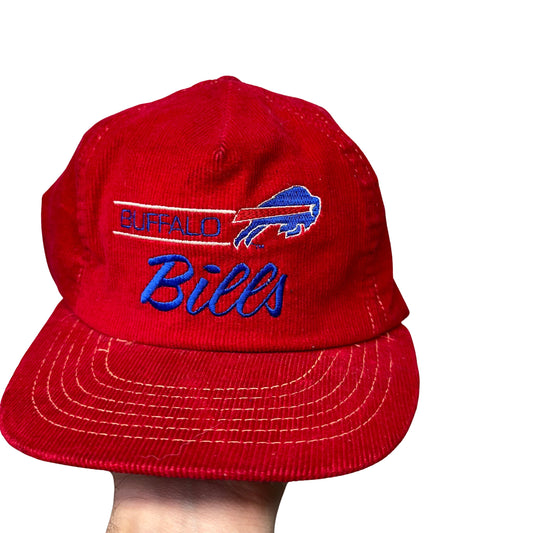 Vintage Buffalo Bills Red Corduroy Snabpack Hat