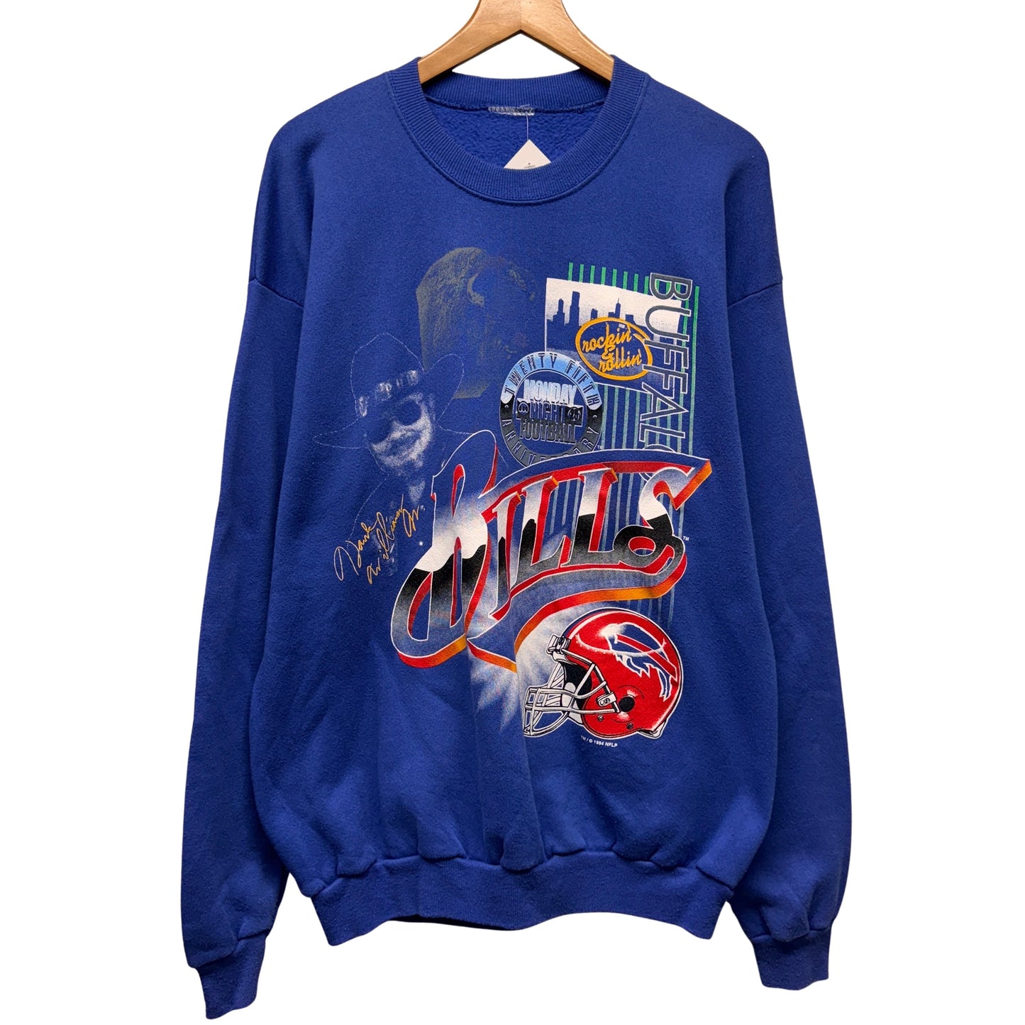 Vintage Buffalo Bills Monday Night Football Crewneck Sweatshirt Large