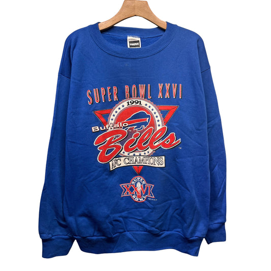 Vintage Buffalo Bills 1991 AFC Champions Crewneck Sweatshirt XL