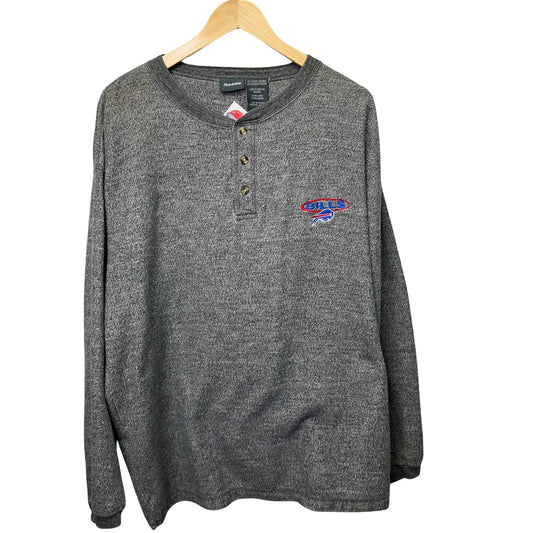 Vintage Buffalo Bills Henley Crewneck Sweatshirt XL