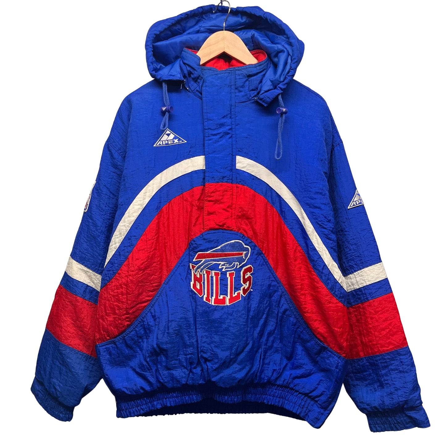 Vintage Buffalo Bills Pullover Puffer Jacket Large