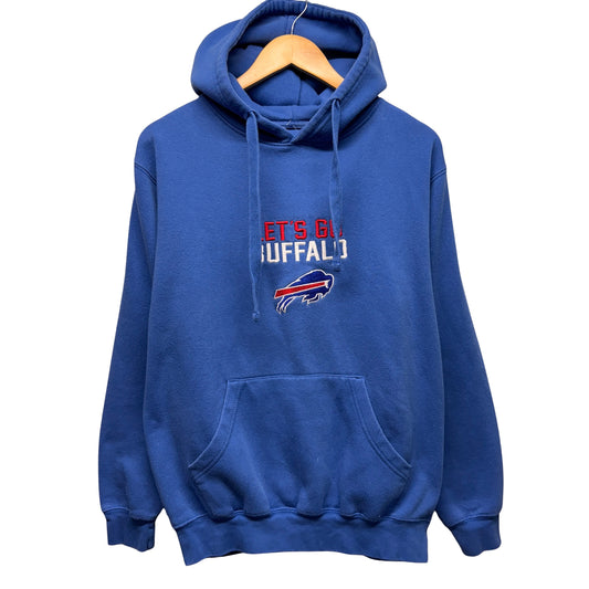 Vintage Buffalo Bills Embroidered Hoodie Sweatshirt Medium-Large