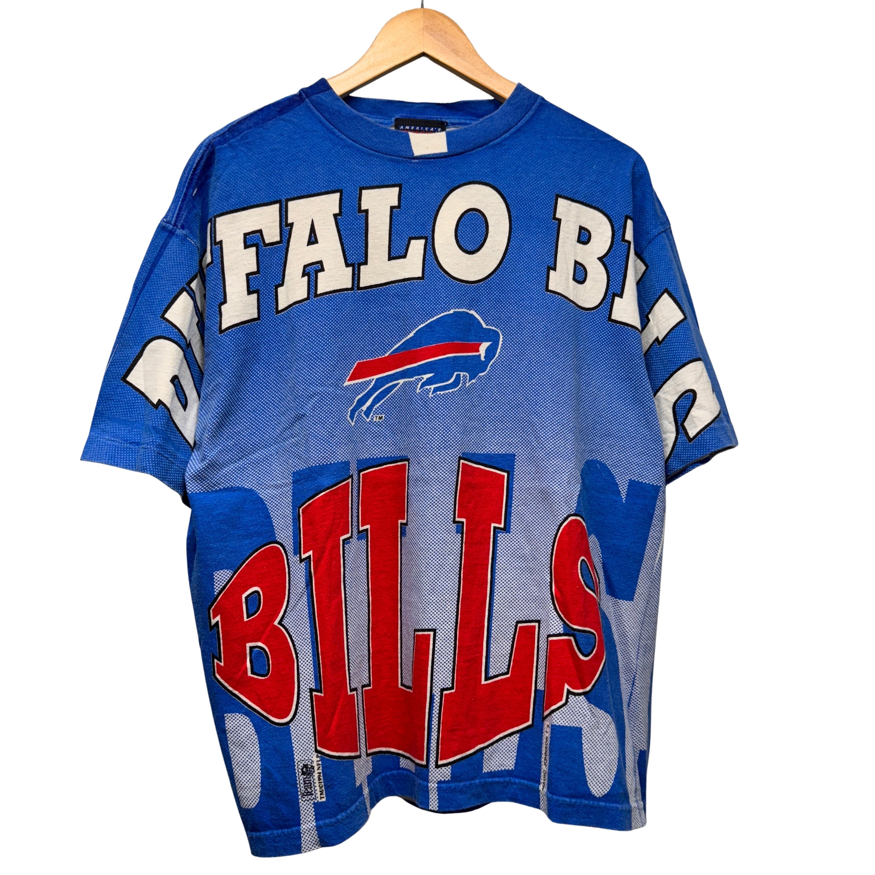 Vintage Buffalo Bills Magic Johnson All Over Print Shirt Large