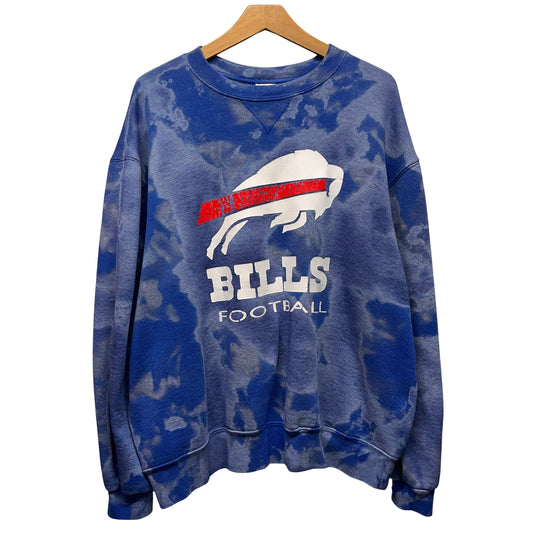 Vintage Buffalo Bills Bleach Dyed Crewneck Sweatshirt XL