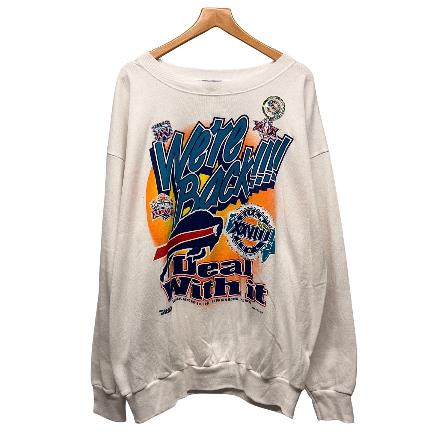 Vintage Buffalo Bills Deadstock We’re Back 1994 Super Bowl Crewneck Sweatshirt XL