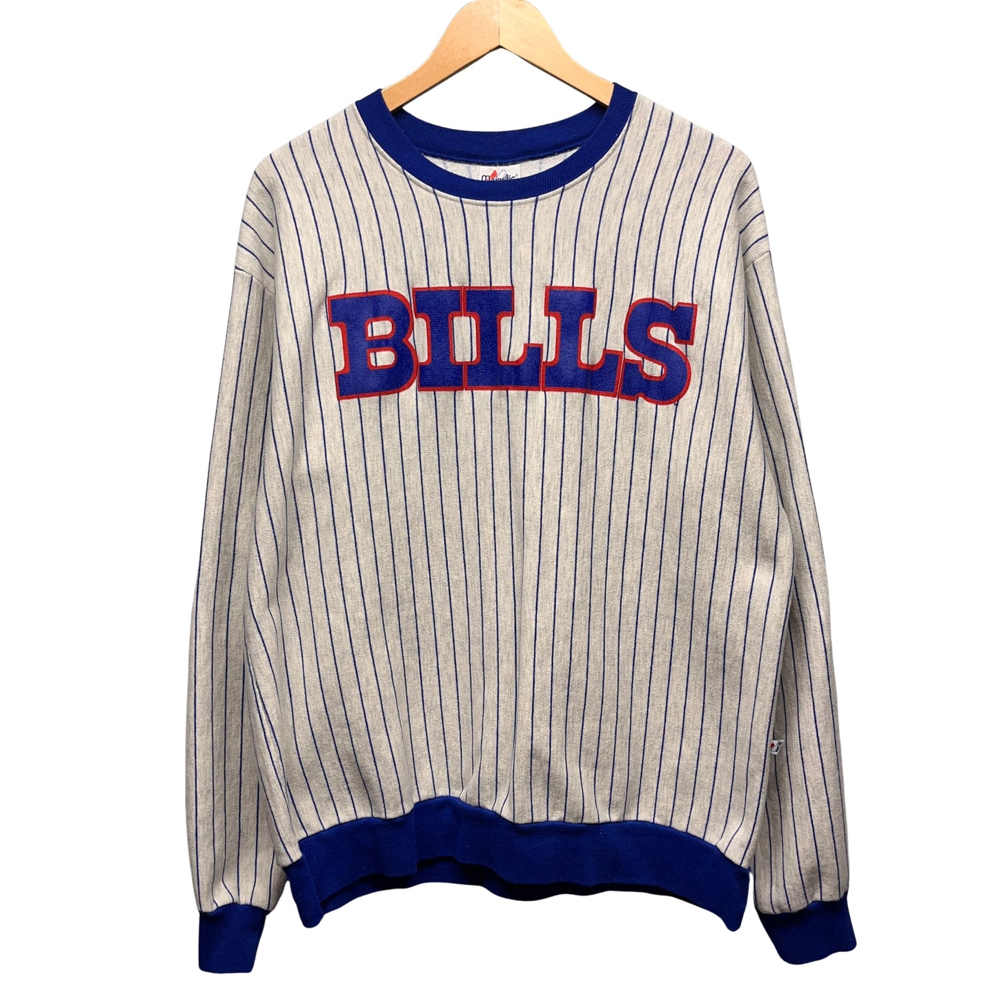 Vintage Buffalo Bills Pinstripe Crewneck Sweatshirt XL