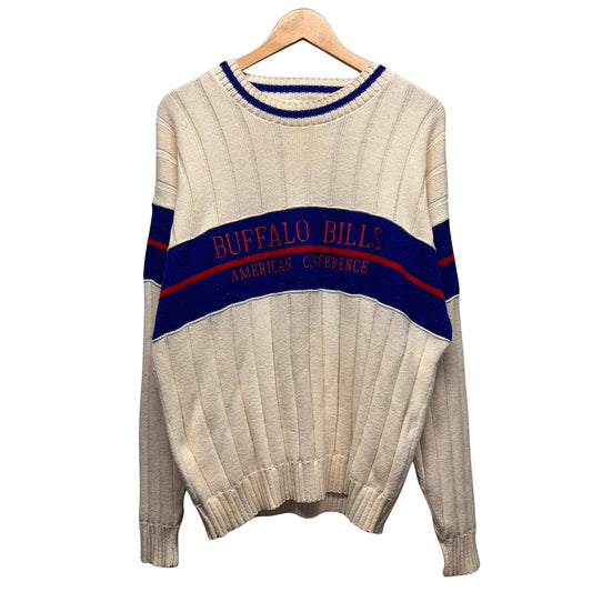 Vintage Buffalo Bills Knit Sweater Sweatshirt Large