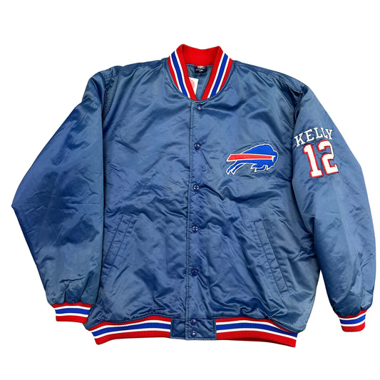 Vintage Buffalo Bills Jim Kelly Satin Bomber Jacket XL