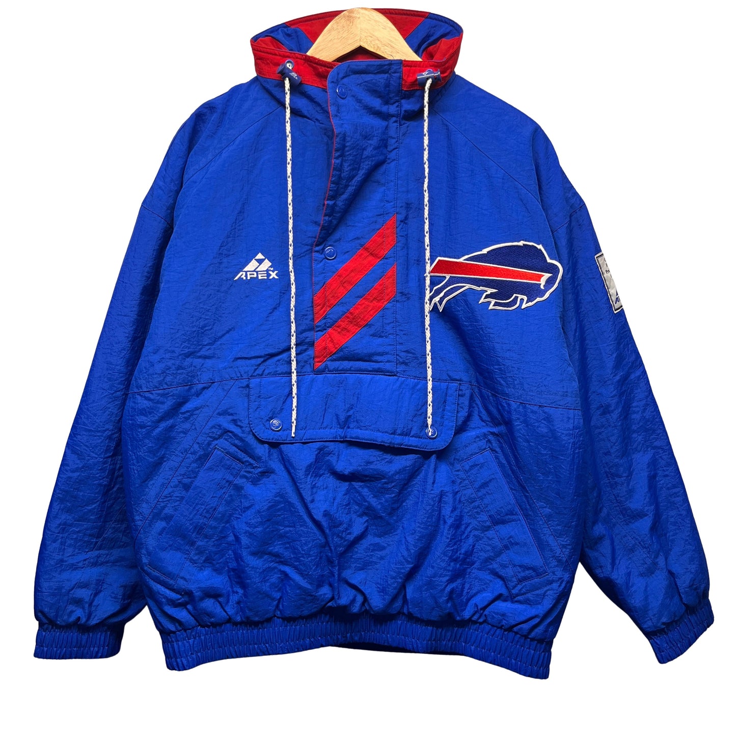 Vintage Buffalo Bills Apex 1/2 Zip Pullover Puffer Jacket Small-Medium