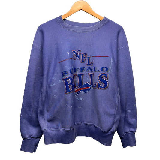 Vintage Buffalo Bills Overdyed Thrashed Crewneck Sweatshirt XL