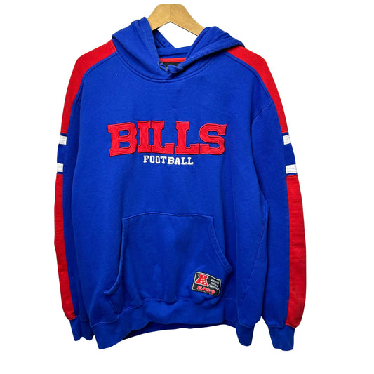 Vintage Buffalo Bills Embroidered Hoodie Sweatshirt Large