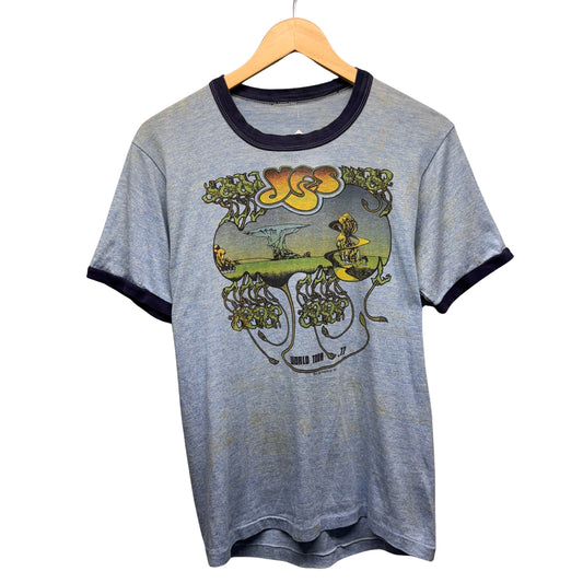 Vintage Yes 1977 Tour Ringer Shirt Medium