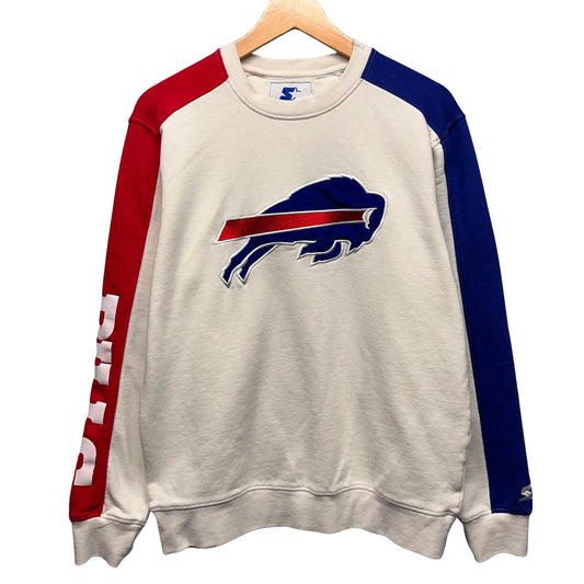 Vintage Buffalo Bills Color Block Starter Crewneck Sweatshirt Large