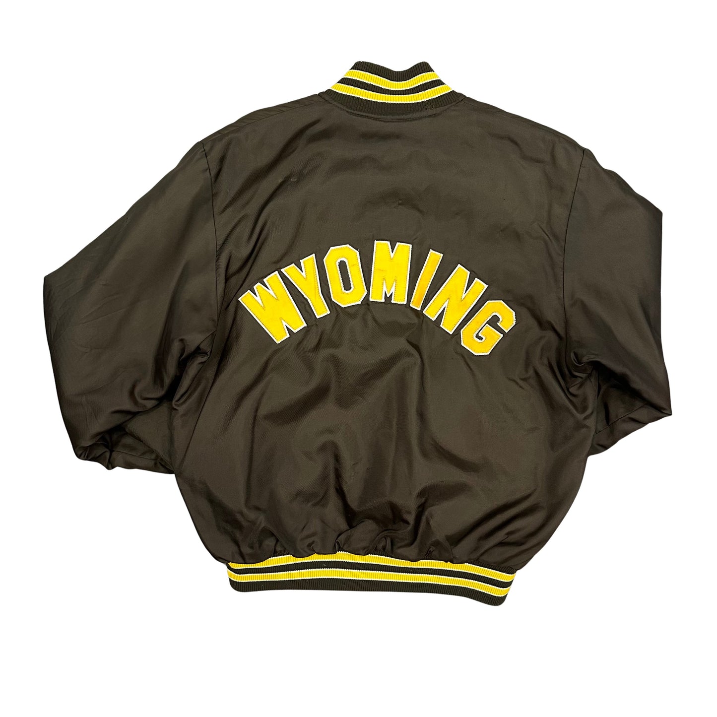 Wyoming Cowboys Satin Back Script Jacket Medium