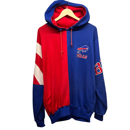 Vintage Buffalo Bills DEADSTOCK Color Block Starter Hoodie Sweatshirt XL