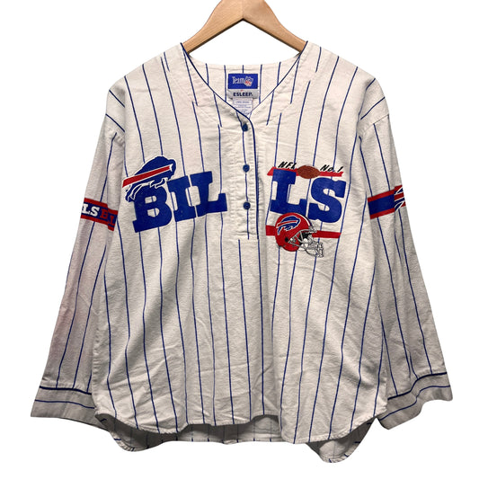 Vintage Buffalo Bills Long Sleeve Sleep Shirt Large