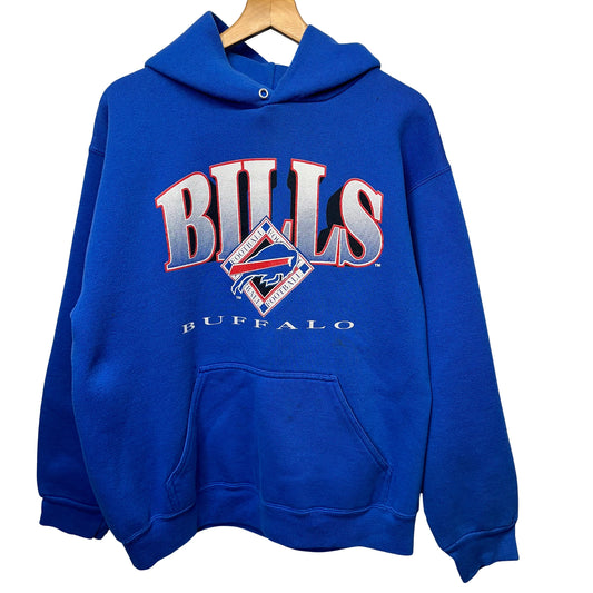 Vintage Buffalo Bills Hoodie Sweatshirt Large