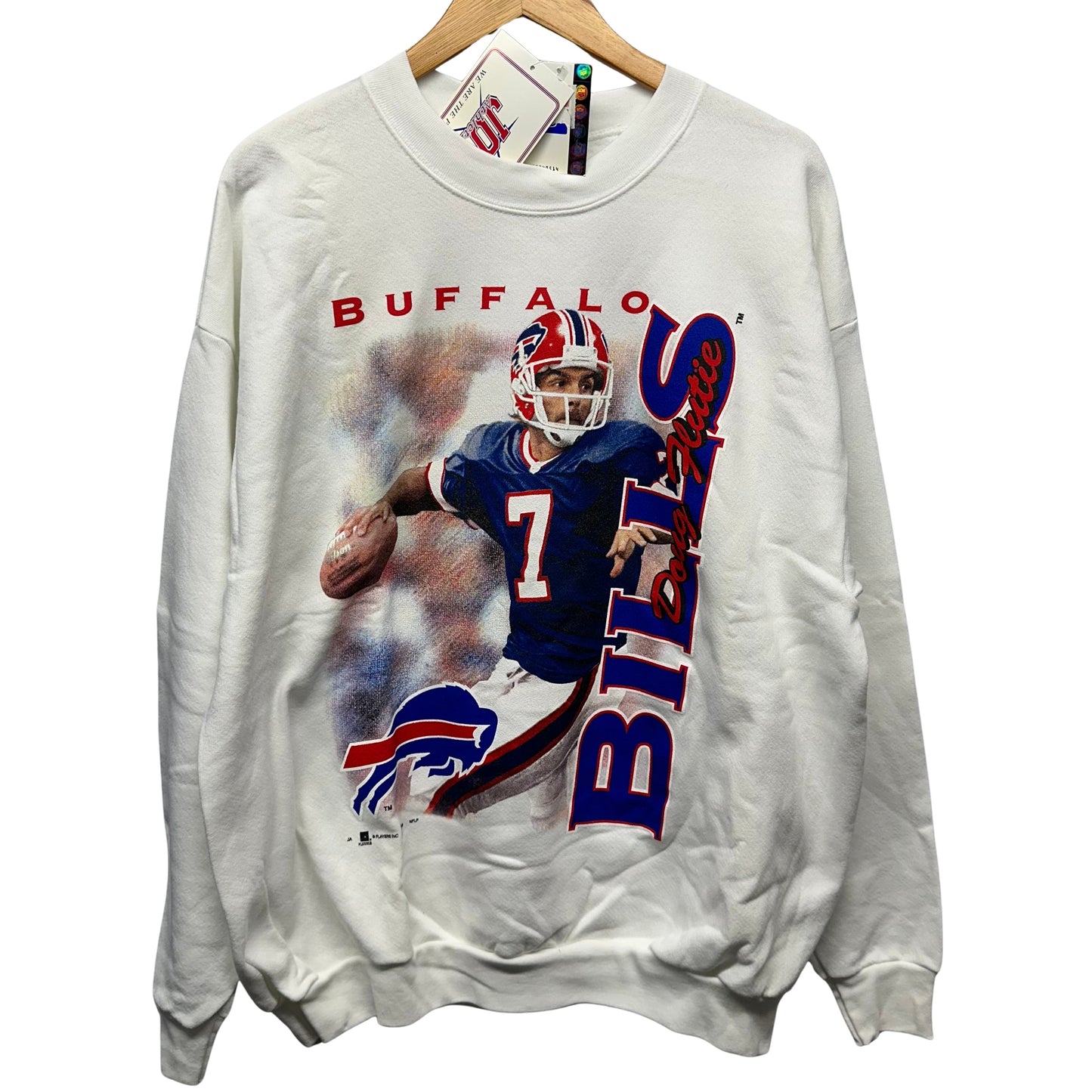 Vintage DEADSTOCK Buffalo Bills Doug Flutie Crewneck Sweatshirt XL