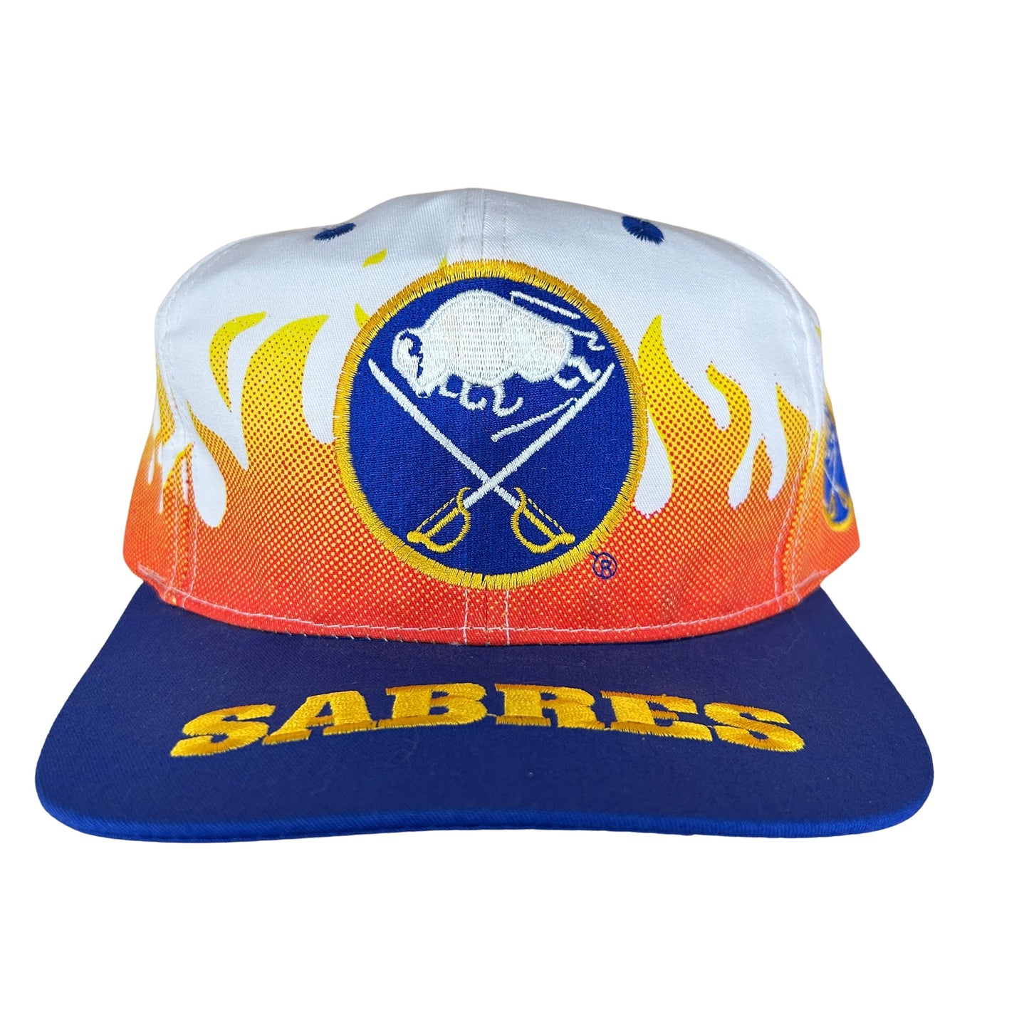 Vintage Buffalo Sabres On Fire SnapBack Hat